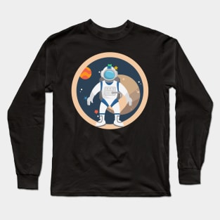 Astronaut and Space Long Sleeve T-Shirt